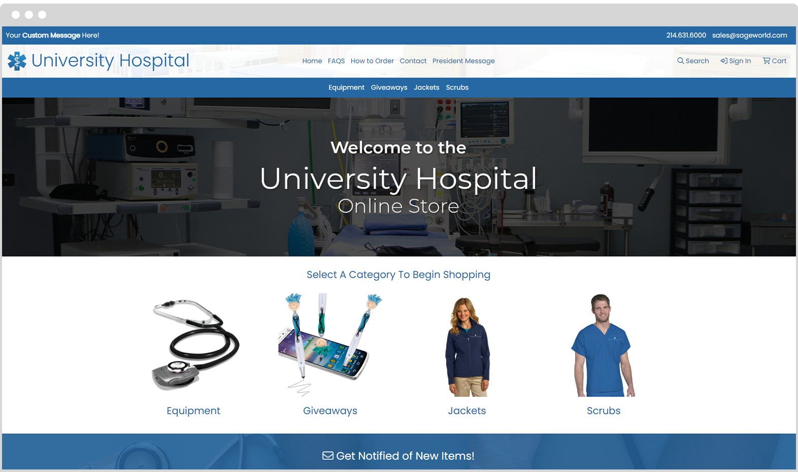 Healthcare Company Store Example